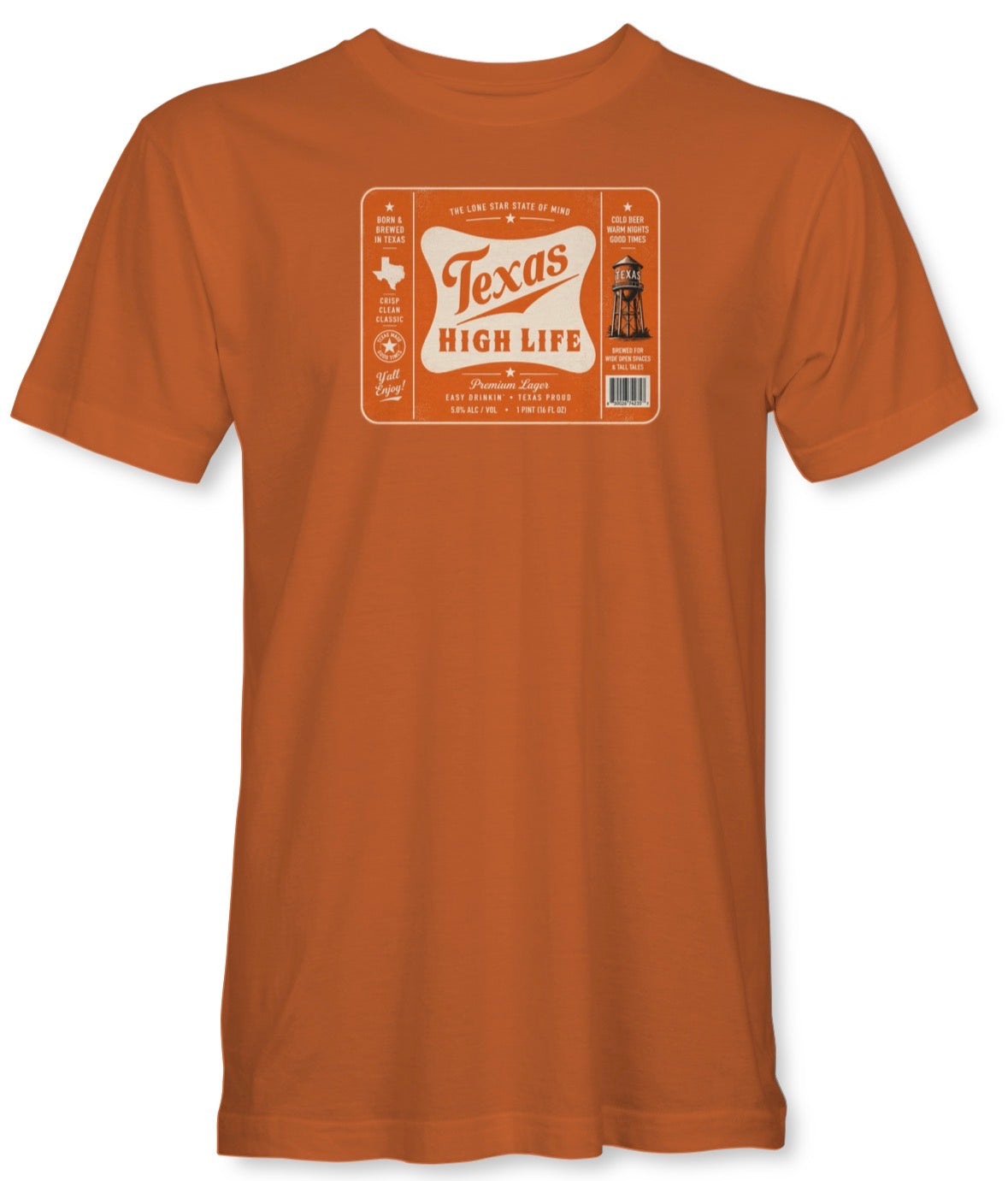 Texas High Life Label Orange