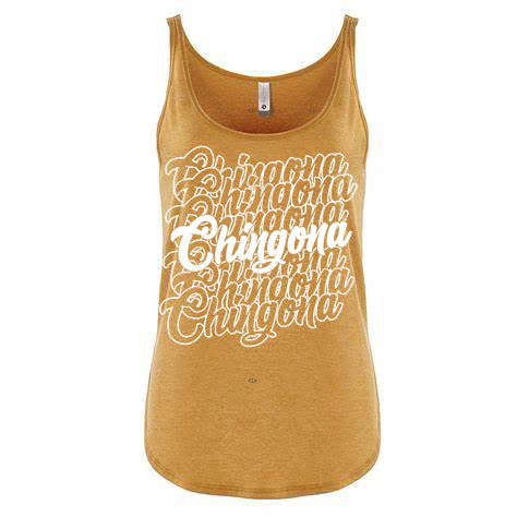 Scoop Neck Tank Antique Gold
