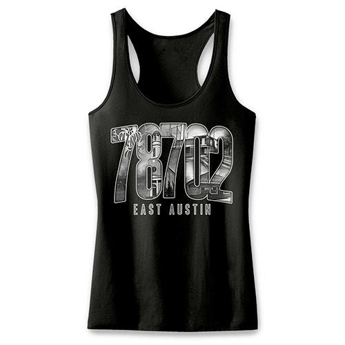 78702 Ladies' Black Tank