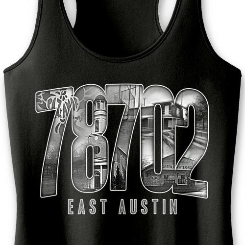 78702 Ladies' Black Tank