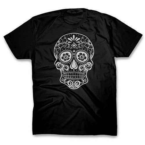 Dia De Los Muertos Skull Black T-shirt