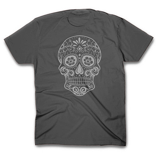 Dia De Los Muertos Skull Charcoal T-shirt