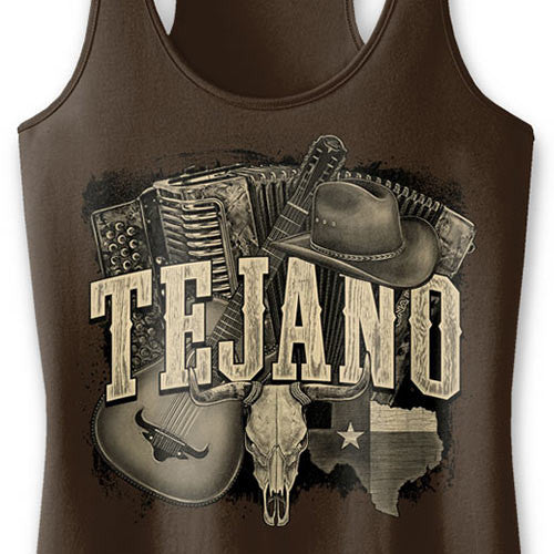 Tejano Ladies' Chocolate Brown Tank